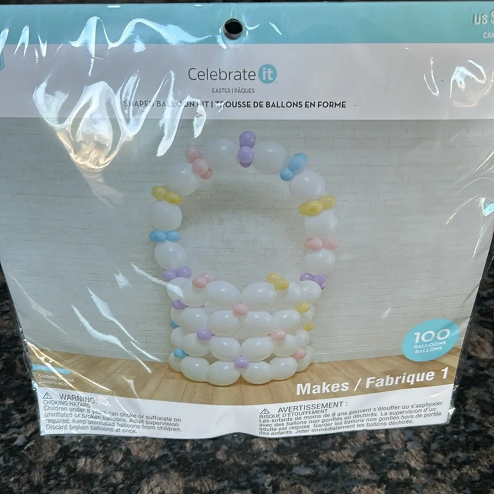 CELEBRATE IT SHAPED BALLOON KIT BASKET SHAPE NWT